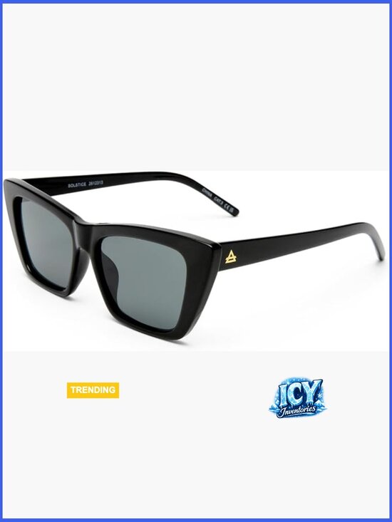 Cat Eye Sunglasses with Polycarbonate Lenses and Protective Pouch main image 4